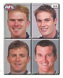 2001 Select AFL Stickers #114 Glenn Kilpatrick / Tom Harley / Brad Sholl / Mitchell White Front